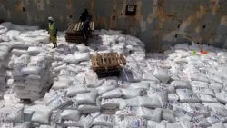Urea being offloaded in St. Vincent this week. 