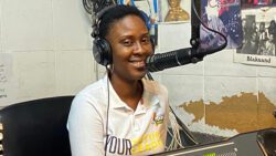 Vakeesha John on radio in November 2022, following her elected as president of the Young Democrats. 