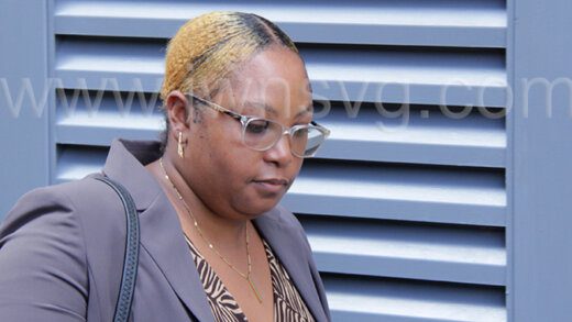 Lucresha Nanton, seen outside the Serious Offences Court on Thursday, Jan. 26, 2023, was jailed for two years and 10 months for possession of 60kgs of cocaine. 