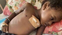 Rayden Davis during the earlier stages of his illness. 