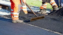 An internet photo of road construction. 