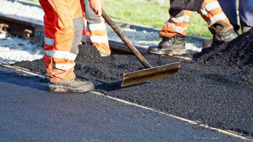 An internet photo of road construction. 