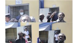A montage of photo taken outside the Serious Offences Court during the Jan. 25, 2022 incident. 