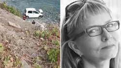 The vehicle ended up in the sea at the bottom of an embankment, claiming the life of Elizabeth Watt-Sampson, left.