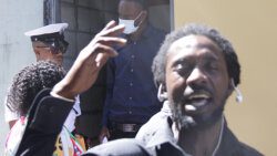A photo from the incident outside Serious Offences Court on Jan. 25, 2023.