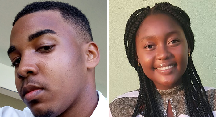 The virtual complainant, Romell Gibson, left, and witness Romyah Cornwall, both students of the SVGCC in photos published to Facebook in 2020 and 2019.