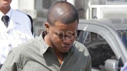Jurani Baptiste leaves High Court No. 1, in Kingstown on March 10, 2023 after pleading guilty to manslaughter. 