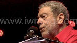 Prime Minister Ralph Gonsalves addresses the ULP rally in Arnos Vale on Sunday, March 26, 2023.