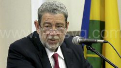 Prime Minister Ralph Gonsalves speaking in Parliament on Tuesday, March 21, 2023.