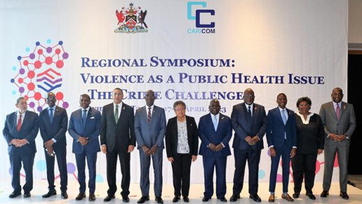CARICOM leaders at the symposium on crime in Trinidad on Tuesday. (Photo: Dr Keith Rowley/Facebook)