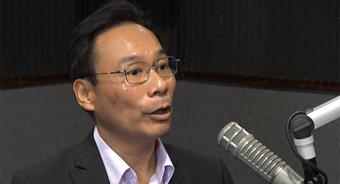 Taiwan Ambassador to St. Vincent and the Grenadines, Peter Sha-li Lan speaking on Boom FM on Tuesday, May 2, 2023.