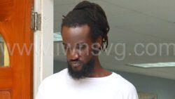 Marlon Thompson leaves Colonarie Magistrate's Court on June 22,2023