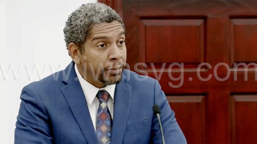 Minister of Finance, Camillo Gonsalves, speaking in Parliament on Thursday, July 13, 2023.