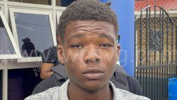 The accused, Cole Oliver, outside the Kingstown Magistrate's Court on Thursday, July 20, 2023.