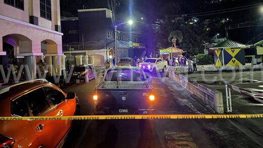 The scene of the shooting in Kingstown on July 19, 2023. 