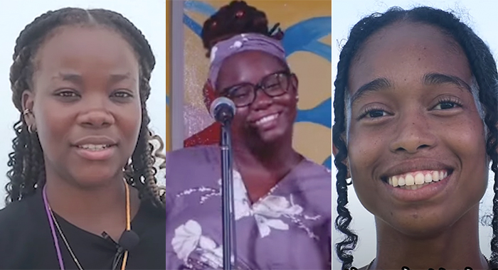 From left, Jolesia Pope, Tansha George and Abigail Richards.