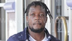 Alphious Stephenson on his way to court on July 23, 2023.