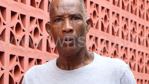 Cedric John gestures as he leaves the Colonarie Magistrate's Court on Sept. 21, 2023.