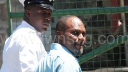 Glenroy Glasgow is escorted to prison to await sentencing after pleading guilty to rape on Tuesday, Sept. 19, 2023. 