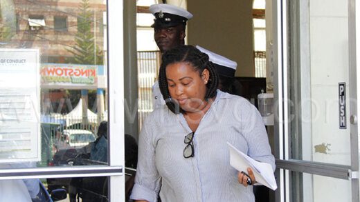 Natoya Thomas, acting CEO of BRAGSA, leaves High Court, No. 1, after being summoned to appear before Justice Brian Cottle on Tuesday, Sept. 19, 2023.