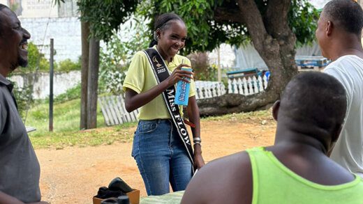 Nia Laborde chats with residents about her initiative, and her goals, and urges people to support her events, including the RENEWGEN rally and the exposition/fun-day.