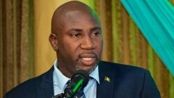 Minister of Youth, Orando Brewster, speaking at the launch of the Prime Ministerial Advisory Council on Youth, on Tuesday, Oct. 24, 2023. (Photo: API/Facebook)