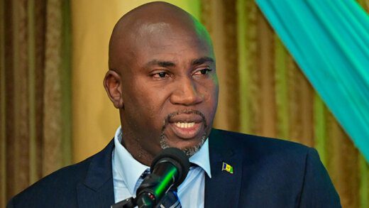 Minister of Youth, Orando Brewster, speaking at the launch of the Prime Ministerial Advisory Council on Youth, on Tuesday, Oct. 24, 2023. (Photo: API/Facebook)