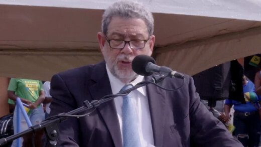 Prime Minister Ralph Gonsalves delivering his Independence Address to the Nation on Friday, Oct. 27, 2023.
