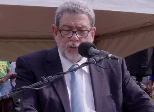 Prime Minister Ralph Gonsalves delivering his Independence Address to the Nation on Friday, Oct. 27, 2023.