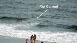 An internet photo of a rip current. 