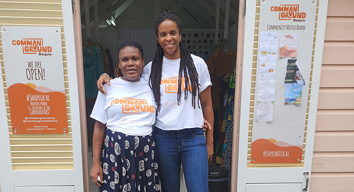 Common Ground Co-Founders Ikesha Delpesche, left, and Odini Sutherland at their Bequia store. 