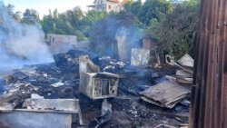 The aftermath of the fire in Diamond on Wednesday, Nov. 1, 2023.