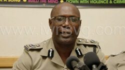 Acting Commissioner of Police, Enville Williams speaking at the press conference in Kingstown on Monday, Nov. 5, 2023. 