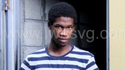 The defendant, Kenshown Byam, of Campden Park, leaves the Serious Offences Court on Tuesday, Nov. 7, 2023.