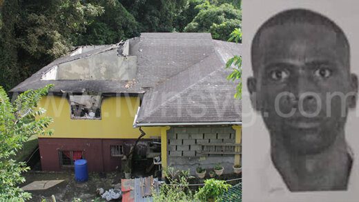 The deceased, Michael Prince, right, and the house in which he died Thursday morning, Nov. 23, 2023. 