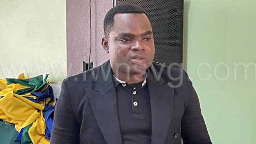 Otashie Spring president of SV United and first vice-president of the St. Vincent and the Grenadines Football Federation speaking at the press conference in Kingstown on Monday, Nov. 13, 2023.