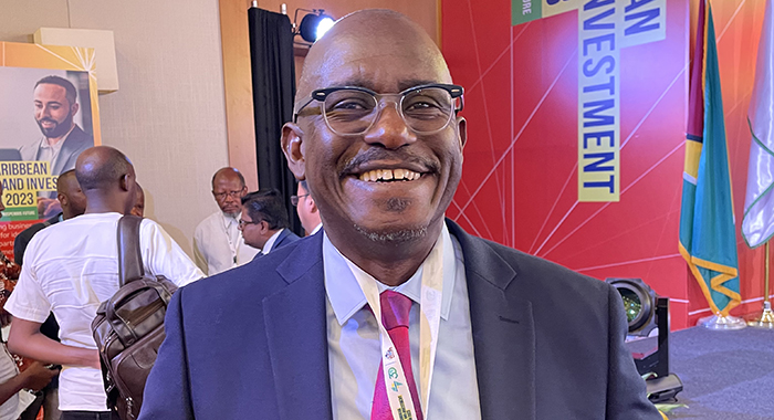 Patrick Antoine, president of the British American Insurance Co. Ltd and Colonial Life Insurance Co. Ltd. Policy Holders Group in Georgetown, Guyana on Oct. 31, 2023. 