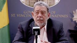 Prime Minister of St. Vincent and the Grenadines, Ralph Gonsalves speaking at a press conference in Kingstown on Friday, Nov. 10, 2023.
