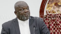 Education Minister Curtis King speaking in Parliament on Nov. 23, 2023.