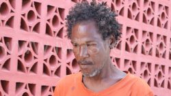 Kenneth Huggins leaves the Georgetown Magistrate’s Court on Dec. 4, 2023 after being dined for cocaine possession. 