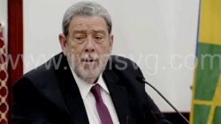 Prime Minister Ralph Gonsalves speaking in Parliament on Tuesday, Dec. 19, 2023.