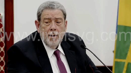 Prime Minister Ralph Gonsalves speaking in Parliament on Tuesday, Dec. 19, 2023.