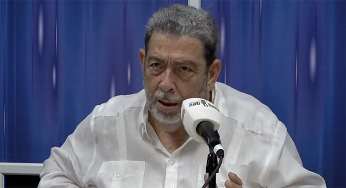 Prime Minister Ralph Gonsalves speaking on NBC Radio on Wednesday, Dec. 13, 2023.