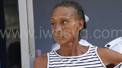 The defendant, Susan Solomon outside the Kingstown Magistrate's Court in Kingstown on Monday, Dec. 4, 2023.