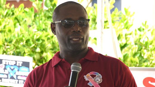 Acting Commissioner of Police Enville John speaking at the launch of the Georgetown branch of the Sexual Offences Unit in Georgetown on Friday, Jan. 26, 2024.