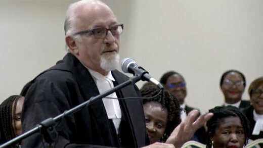 King’s Counsel Thomas W.R. Astaphan, speaking at the opening of the law year on Friday, Jan. 12, 2024.