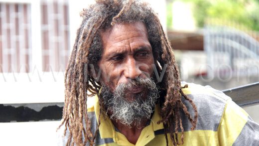 The accused, Vivian Sutherland outside the Kingstown Magistrate's Court on Monday, Jan. 8, 2024.