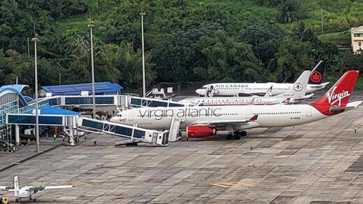 Aircraft at Argyle International Airport on Feb. 5, 2023. (Photo: Facebook/SVGATC)
