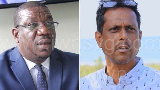Opposition Senator Israel Bruce, left, and St. Lucian businessman Rayneau Gajadhar.