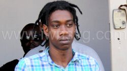 Murder accused Jeremiah Samuel, leaves the Kingstown Magistrate's Court on Feb. 26, 2024.
